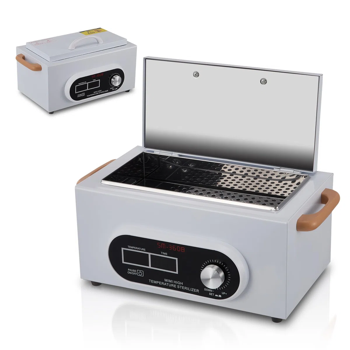 300W sterilisator für instrumente, 230℃ Heißluftsterilisator Desinfektion mit einstellbarem, Timer Kleine Sterilisatoren für Nagelwerkzeuge Kosmetikwerkzeuge Fußpflege