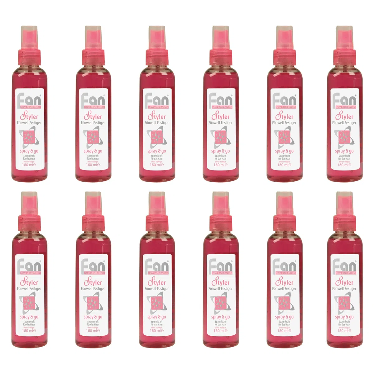 Fan Styler Fönwell-Festiger das Original | Haarfestiger 150 ml als non Aerosol Spray (150 ml (12er Pack)