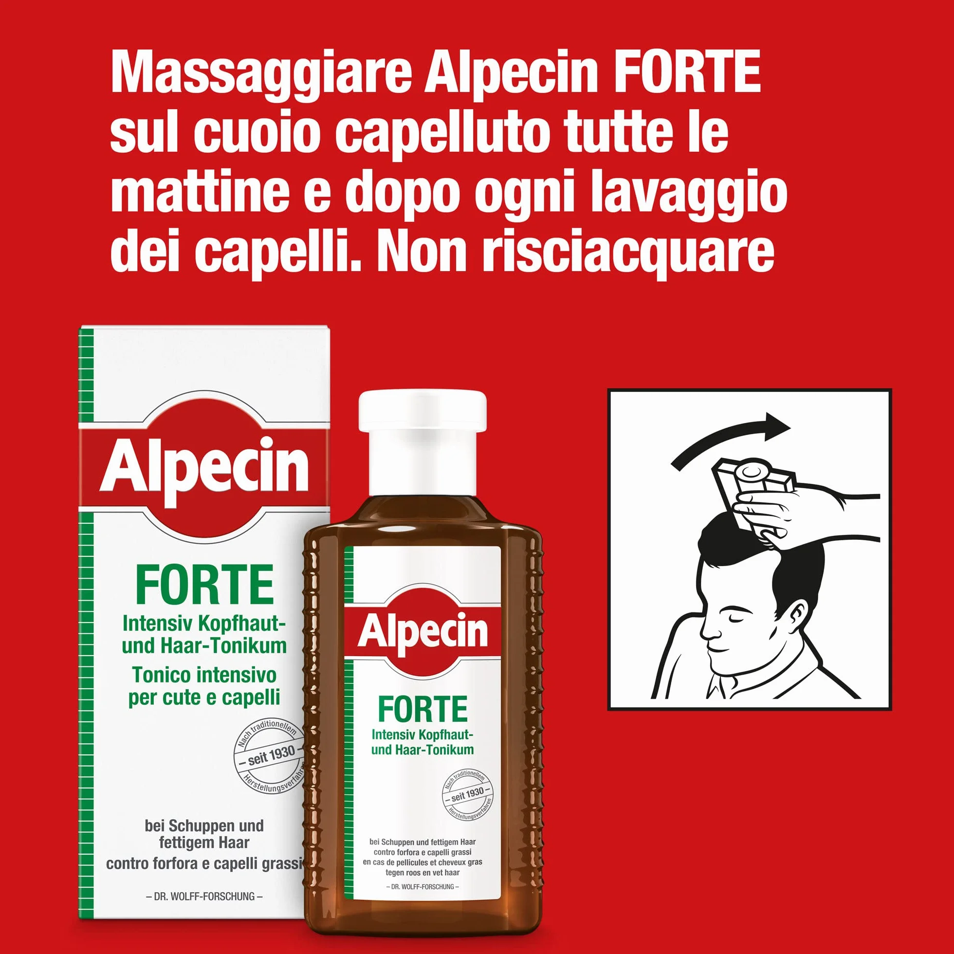 Alpecin FORTE 2 x 200 ml - Das Tonikum gegen Schuppen und gewöhnlichen Haarausfall