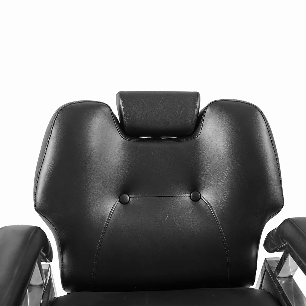 Barber Friseurstuhl Modern Schwarz Hydraulisch Neigbar 360° Professionelles Salon 110x70x100-113 cm