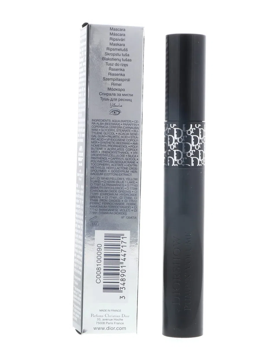 Dior Pump N Volume - Wimpern Mascara 090, Schwarz, 0.259 g