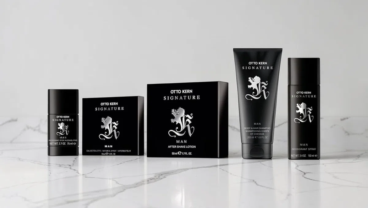 Otto Kern SIGNATURE MAN 5 tlg. XXL Duft & Pflegeset mit Hair & Body Shampoo, Deodorant Spray, Eau de Toilette Spray, After Shave Lotion und Deodorant Stick