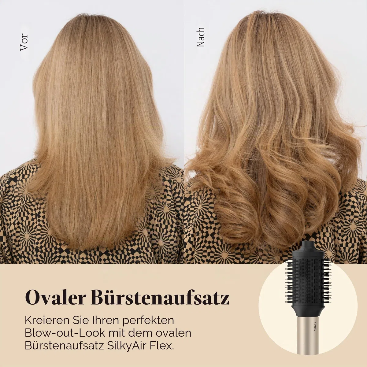 Silk'n Air Styler & Haartrockner I SilkyAir Flex I 5-in-1 Auto-Wrap-Lockenaufsatz, Paddle-Bürste, Ovalbürste, Konzentrator, Diffusor, Aufbewahrungskoffer, Keine Hitzeschäden I 1300 W, Schwarz