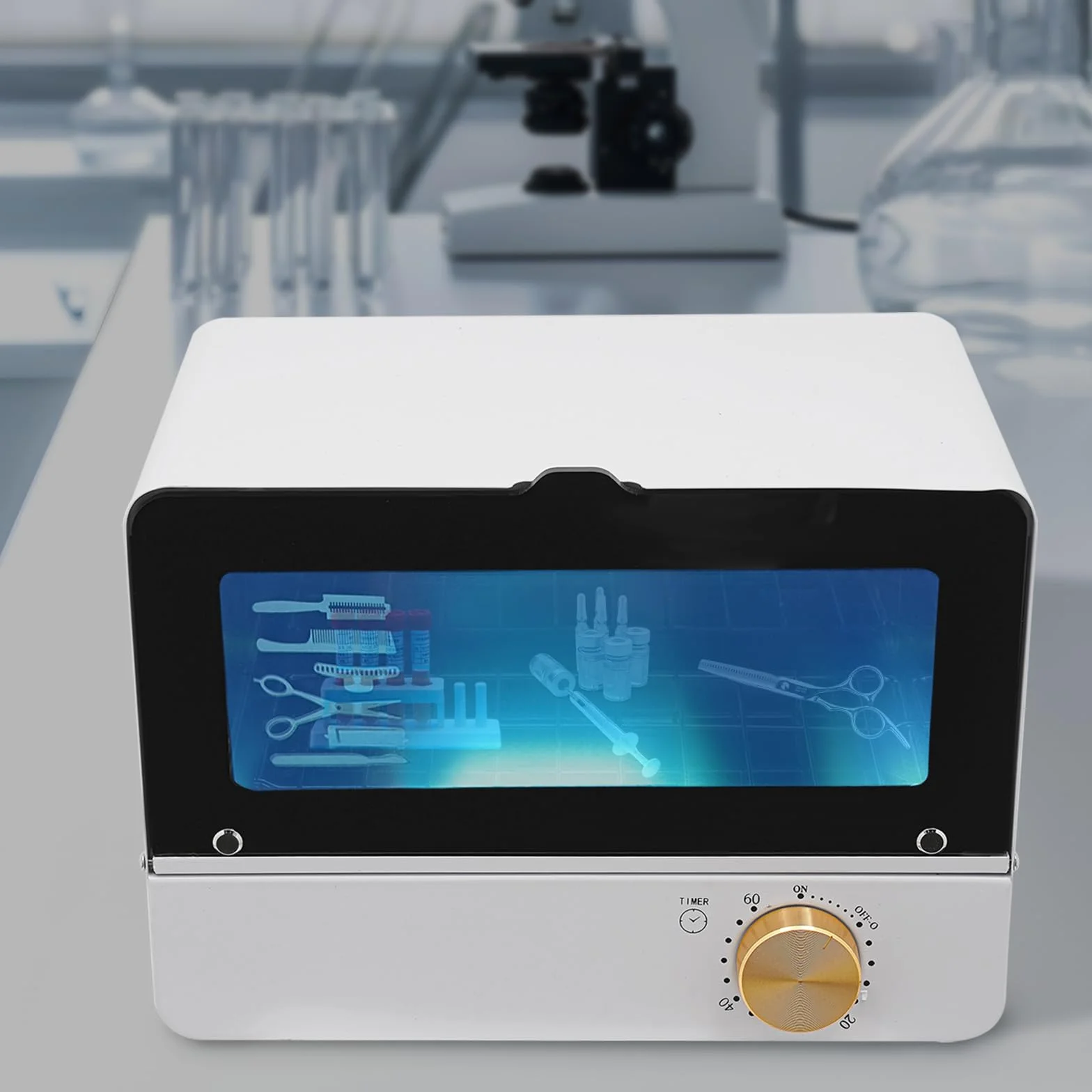 MINRS UV-Sterilisator mit Timer-Einstellung 6L großer Sterilisator für Nagelwerkzeuge multifunktionale Nagelreiniger Sterilisator 6W für Kosmetik, Tattoo, Pediküre-Studio, Friseursalon, Nagelstudio