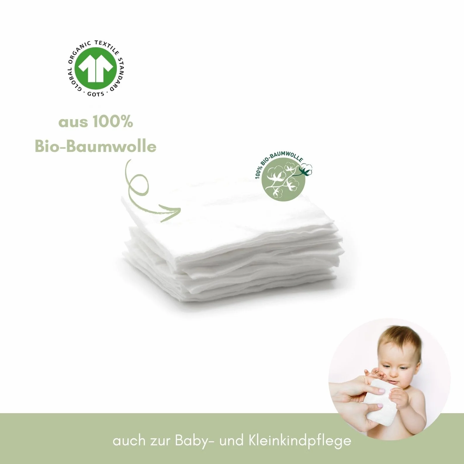Bio-Wattepads Maxi 1080 Stück für Mama & Baby